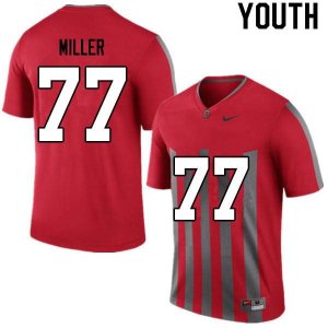 NCAA Ohio State Buckeyes Youth #77 Harry Miller Retro Nike Football College Jersey LEQ7545HJ